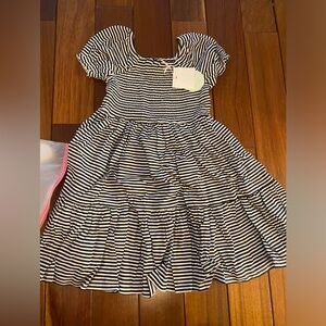 Sweethoney black and white striped dress